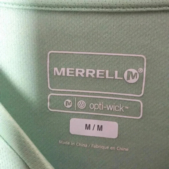 Merrell Green V Neck Opti Wick M - Picture 2 of 4